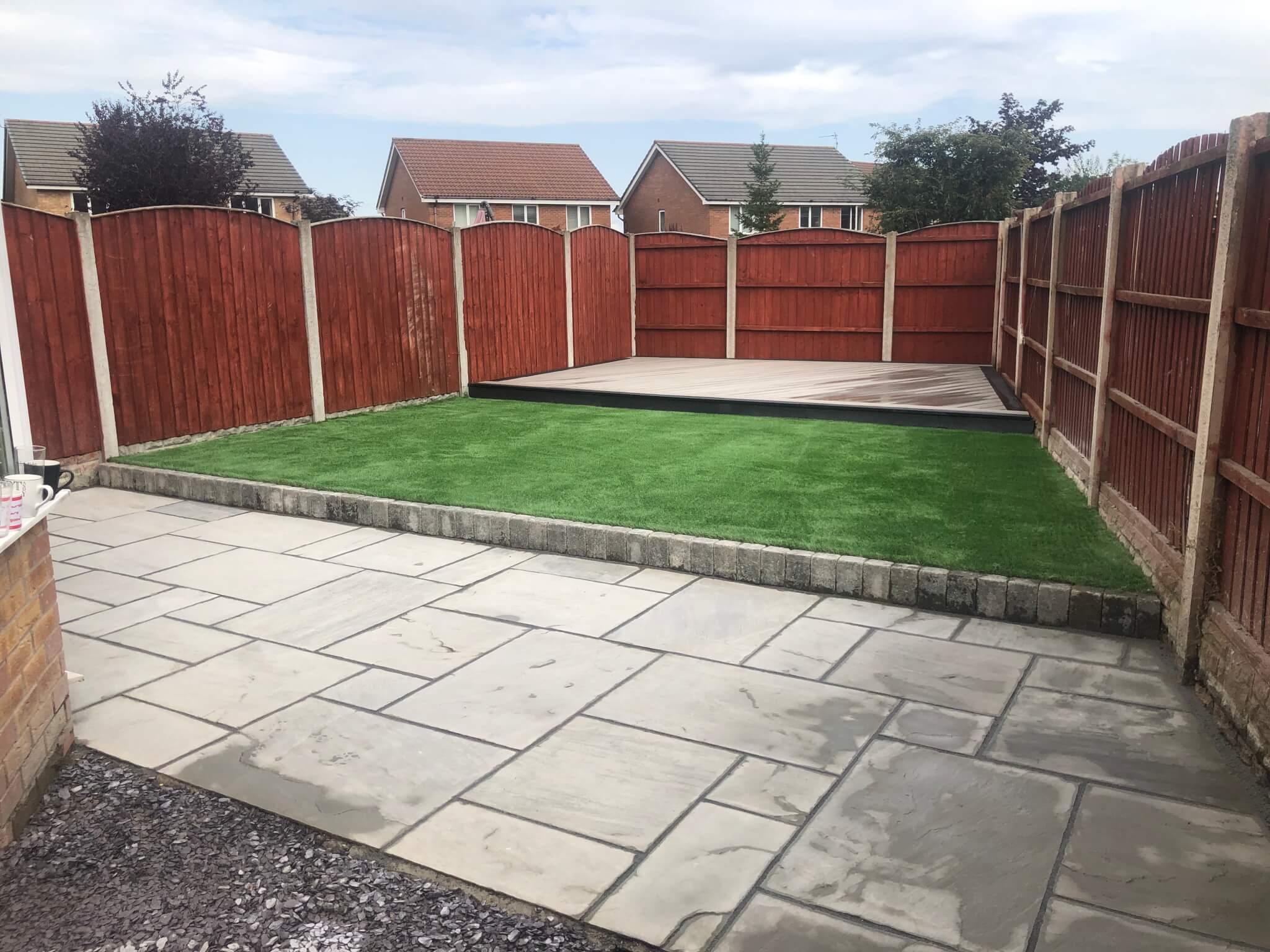 Small Garden Makeover With Composite Decking And Artificial Grass